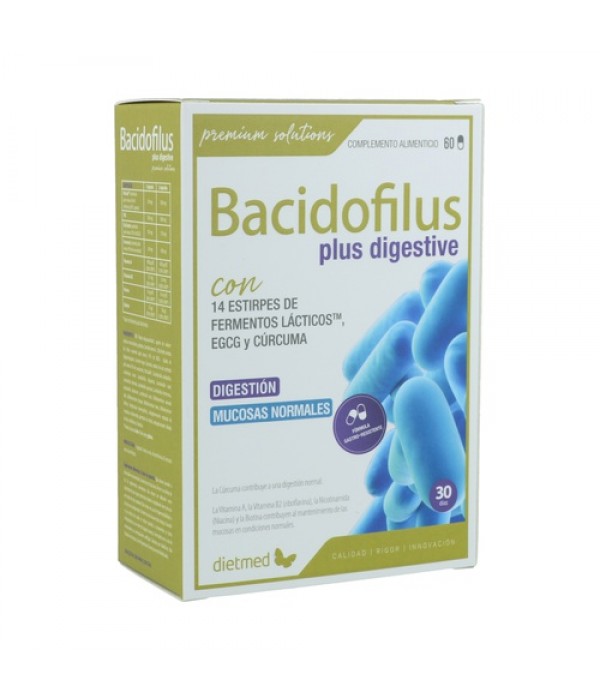 Bacidofilus Plus - 60 Cápsulas - Dietmed